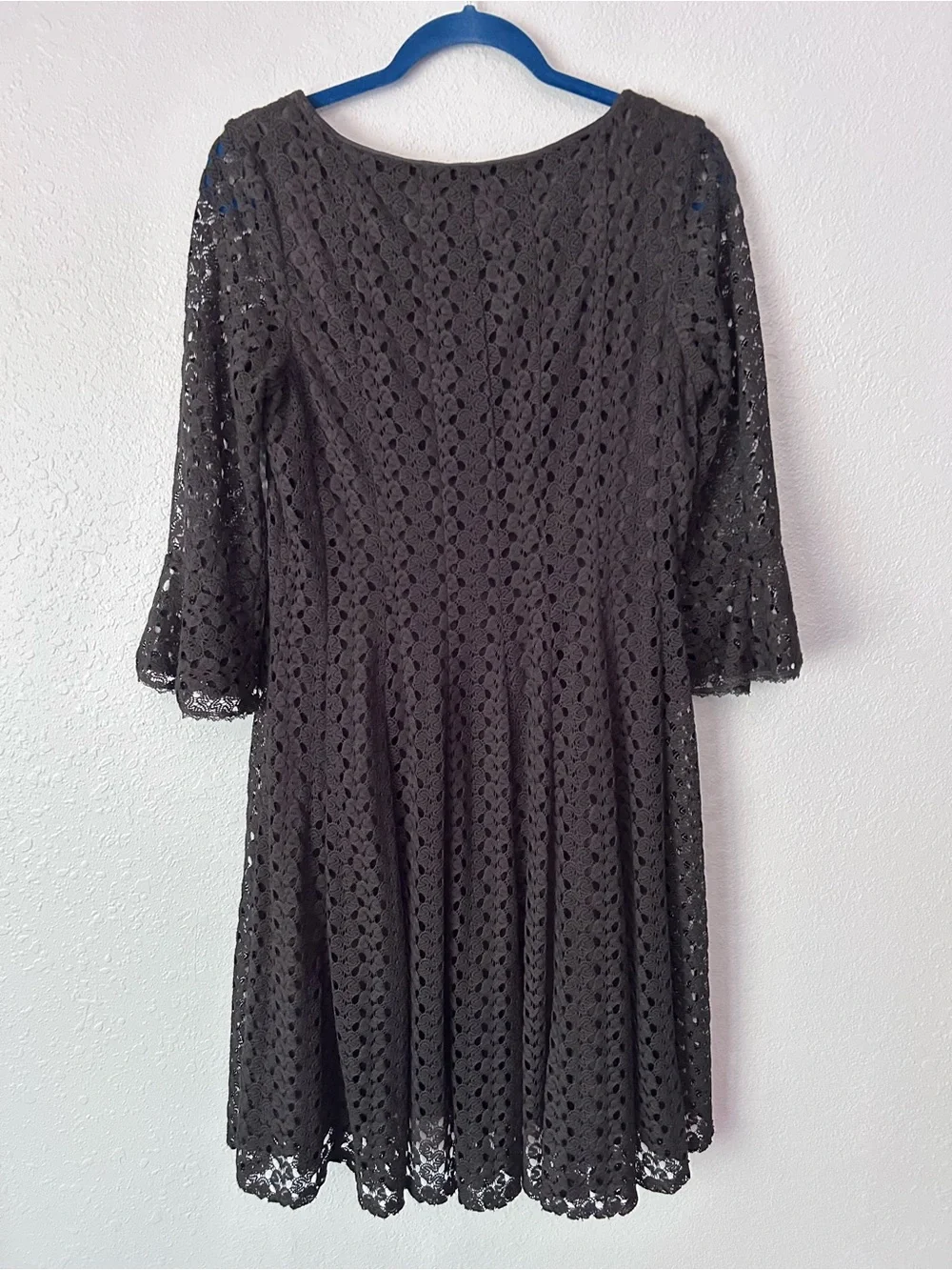 Rabbit Rabbit Rabbit Designs Black Crochet Dress Size 12
